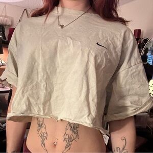 Nike beige crop top